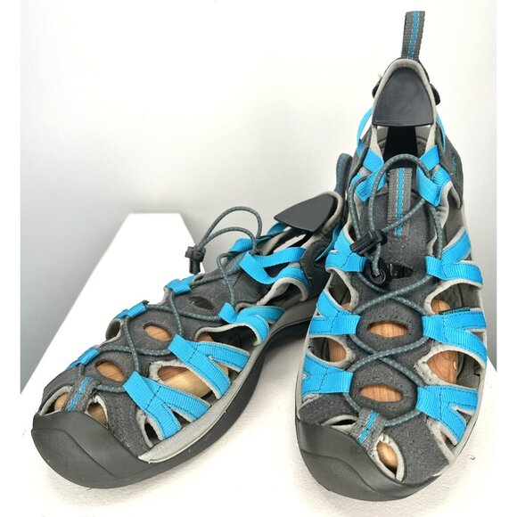 Keen Whisper Sport Sandals Hiking Waterproof Shoes Aqua Teal Blue Womens Size 10 - Picture 1 of 13